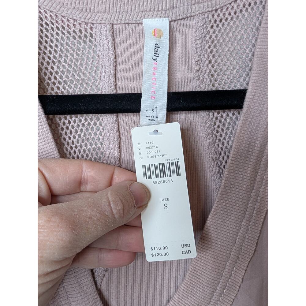 Anthropologie Daily Practice Trek Utility Mini Dress Muted Rose Size S New - Picture 8 of 14